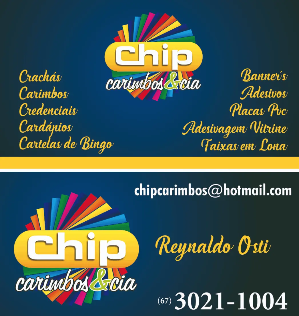 Chip Carimbos Crachás Dourados